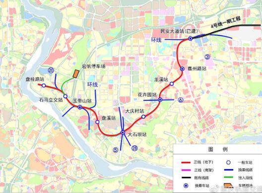 地铁4号线最新线路图，城市新脉搏连接线